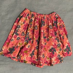 Pink floral skirt